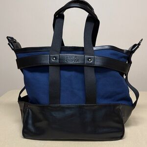 Luca Chiara vegan tote bag. Un leather and canvas